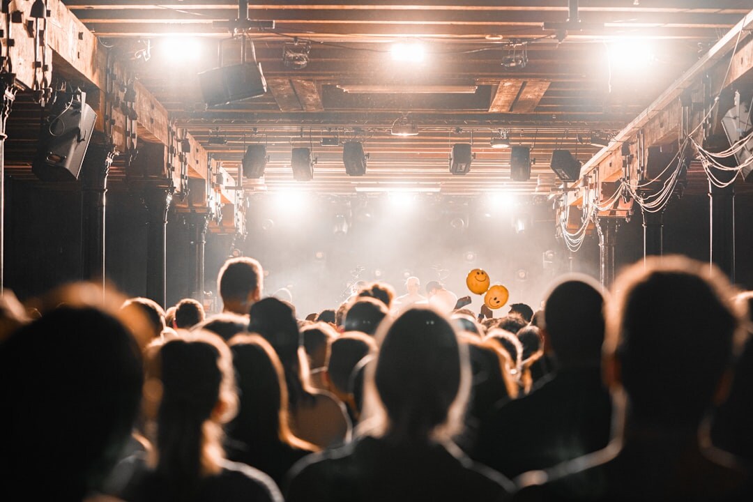 elderly at concert hall